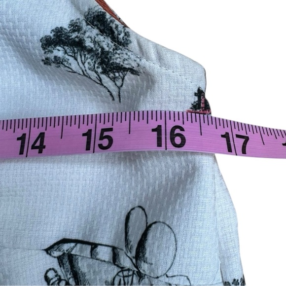 Elegant Printed Mini Dress with Orange Stripes - Picture 7 of 8